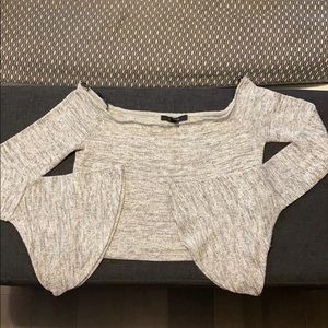 Silver sparkly crop top
